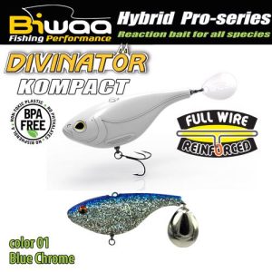 BIWAA DIVINATOR KOMPACT 50 5cm 20gr 01 Blue Chrome