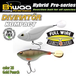 BIWAA DIVINATOR KOMPACT 90 9cm 55gr 28 Gold Perch