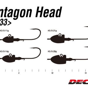 JIG FEJ DECOY SV-33 PENTAGON HEAD #5/0 21gr