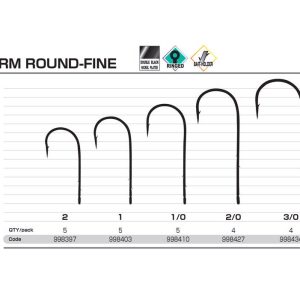 HOROG DECOY WORM KR-29 ROUND FINE 3/0