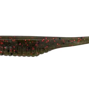 DUO REALIS VERSA SHAD 3" 7.6cm F018 Green Pumpkin Red Flake