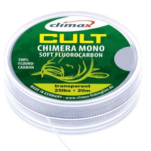 CLIMAX CULT CARP CHIMERA SOFT FLUOROCARBON HOOKLINK 20m 0.40mm 20lb