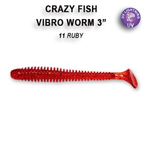 Crazy Fish Vibro Worm 3"